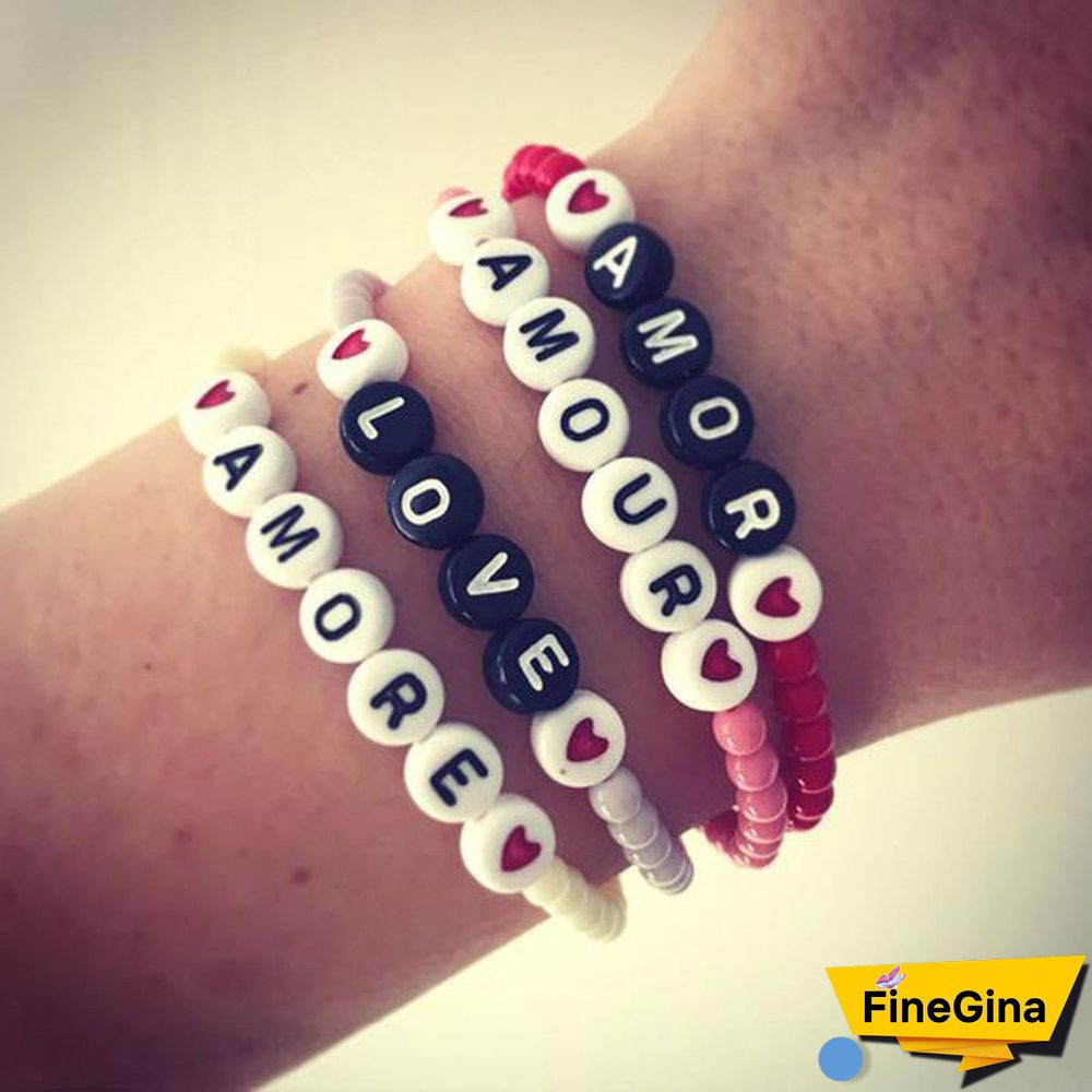 Personalized Saying Alphabet Bead Word Kandi Bracelets