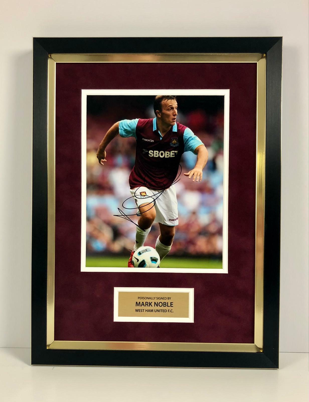 Mark Noble Signed & Framed 12X8 Photo Poster painting West Ham United AFTAL COA (B)