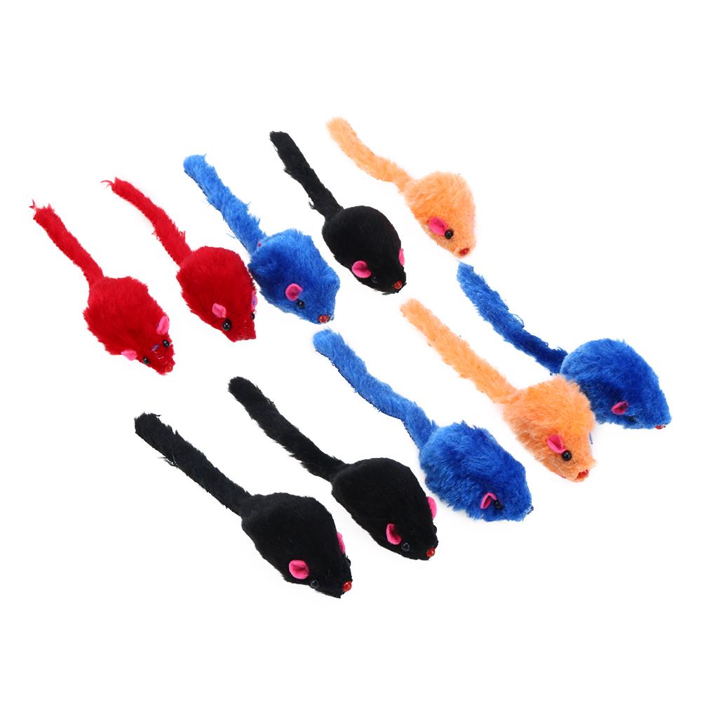 

10pcs/lot Mini Colorful Cat Toys Plush False Mouse Toys for Cats Kitten, 501 Original