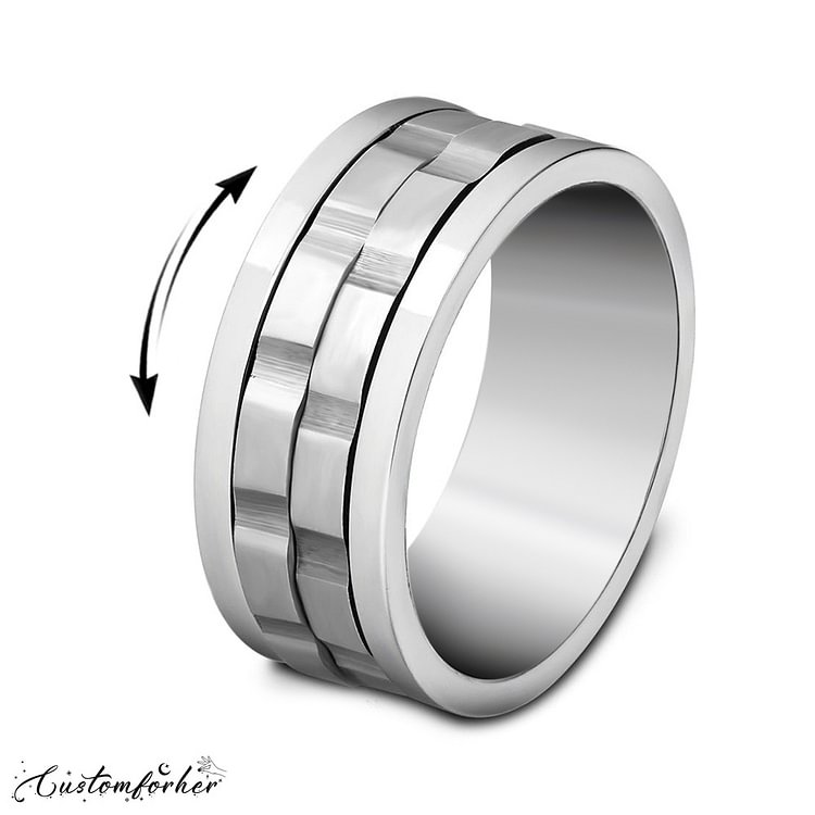 9mm Turnable Titanium Steel Ring