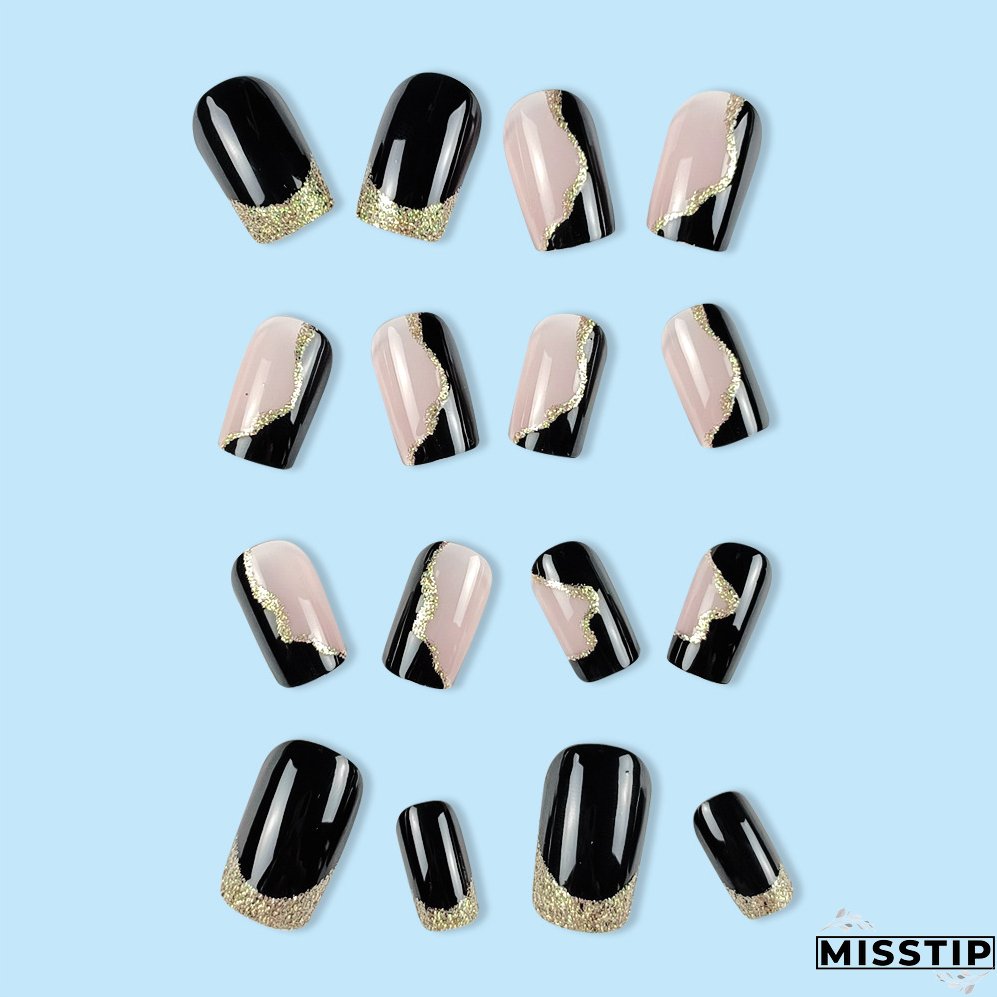 French Glitter Fashion Whitening Manicure Finished Nails