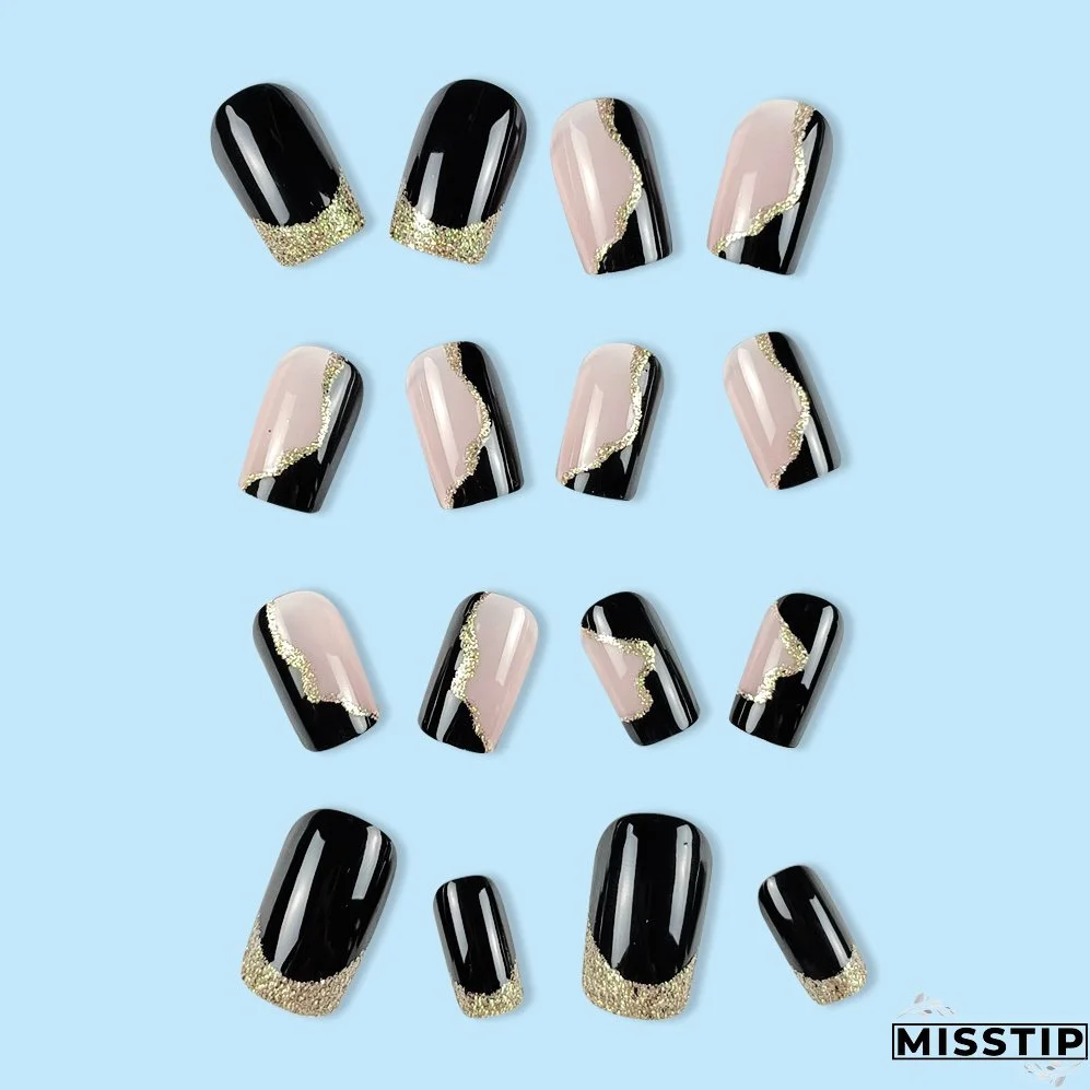 French Glitter Fashion Whitening Manicure Finished Nails