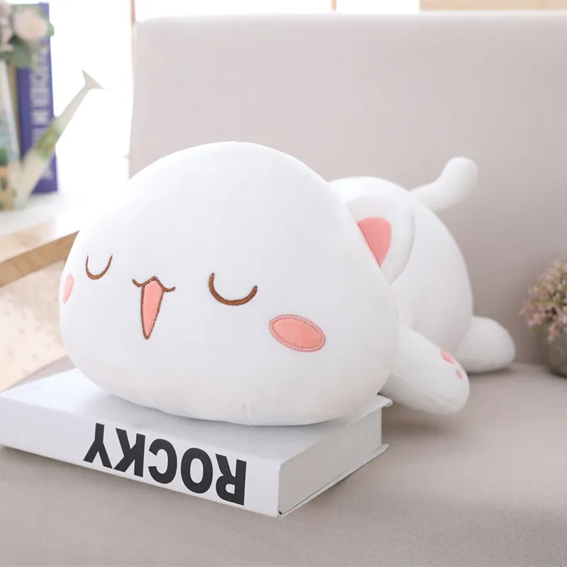 Kawaii lying down cat plush toy stuffed cute cat doll cute animal pillow soft