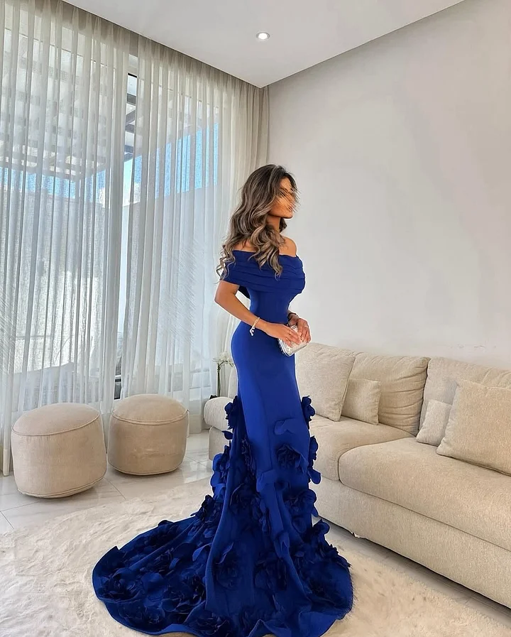 chinese dress ladies Off the Shoulder Turquoise Mermaid Long Prom Dress with Slit, Off Shoulder  Turquoise Mermaid Evening Dresses main image 1