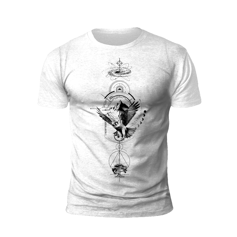 Eagle's Ascent: The Soaring Geometry of Freedom T-shirt