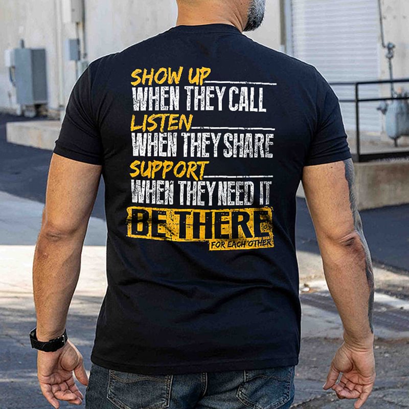 Livereid Show Up When They Call Printed Men's T-shirt - Livereid