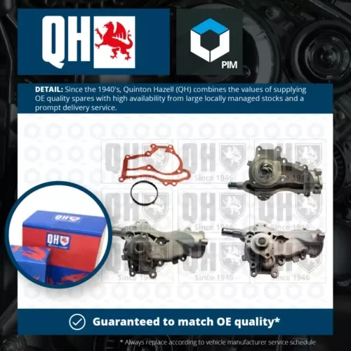 Water Pump fits VAUXHALL ZAFIRA C 1.4 11 to 18 Coolant QH 1334128 1334169 New Parts