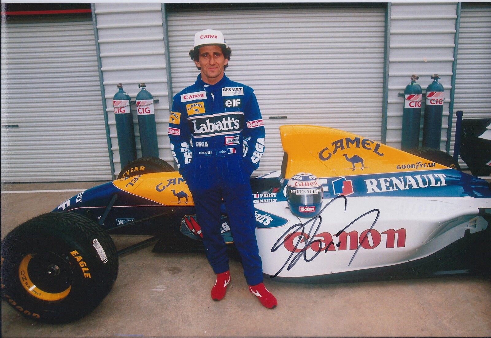 Alain Prost SIGNED Autograph 12x8 Photo Poster painting AFTAL COA FORMULA 1 Winner RENAULT GP
