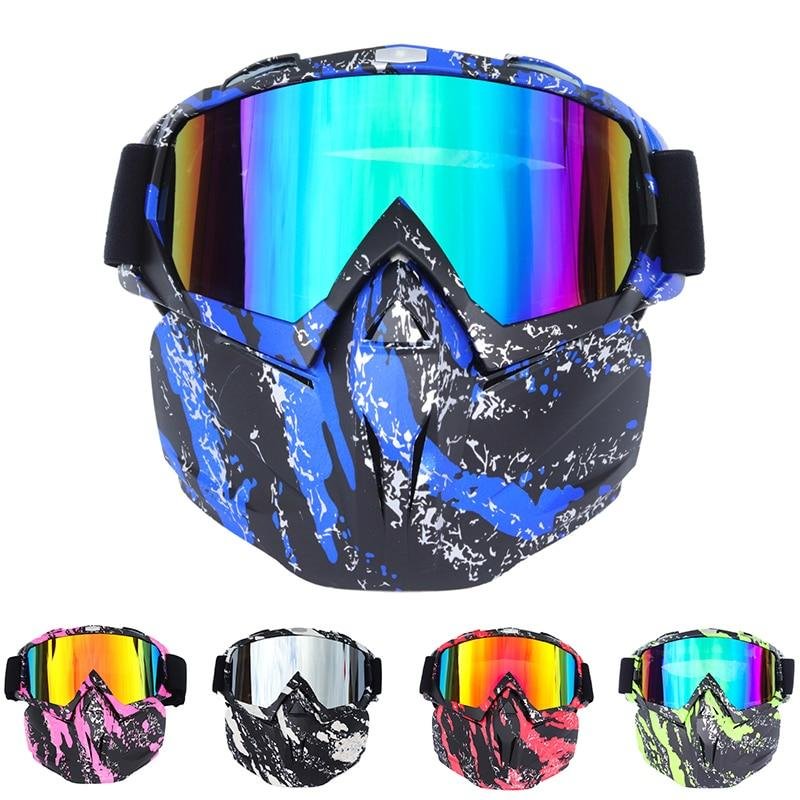 Snowboard Snowmobile Skiing Goggles Windproof with Mouth Filter