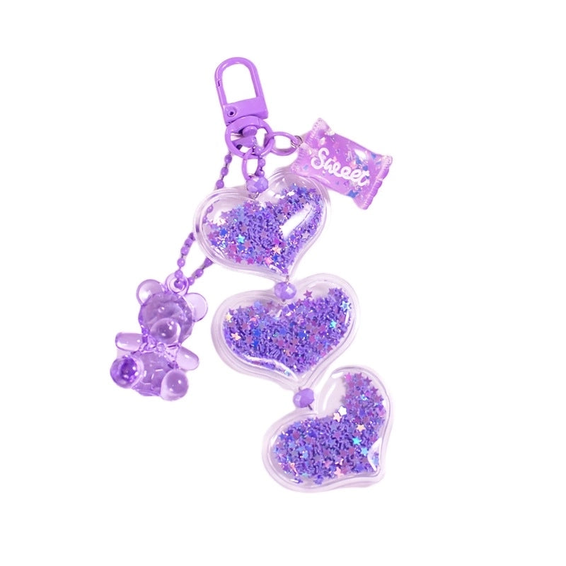 Cute Bear Resin Unisex Bag Pendant Keychain