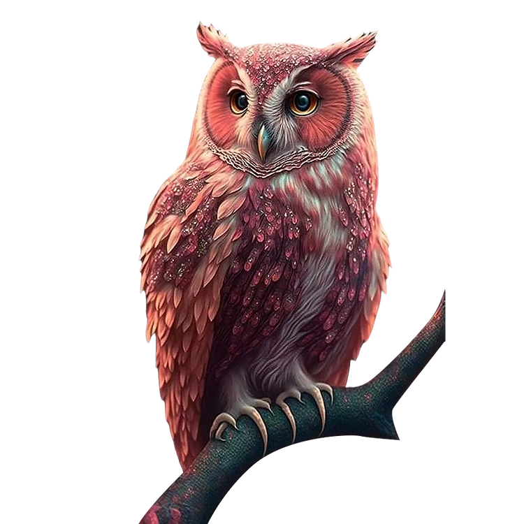 Pink Owl Tree Wooden Jigsaw Puzzle