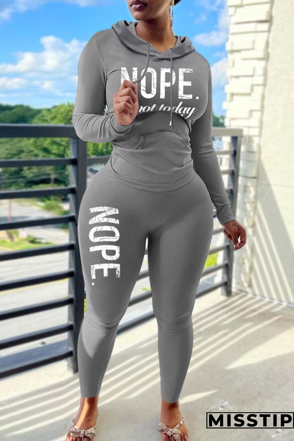 Pink Casual Letter Print Basic Hooded Collar Long Sleeve Two Pieces