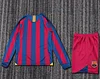 2005-2006 Retro Long Sleeve Barcelona Home Football Shirt 1:1 Thai Quality Kids Size