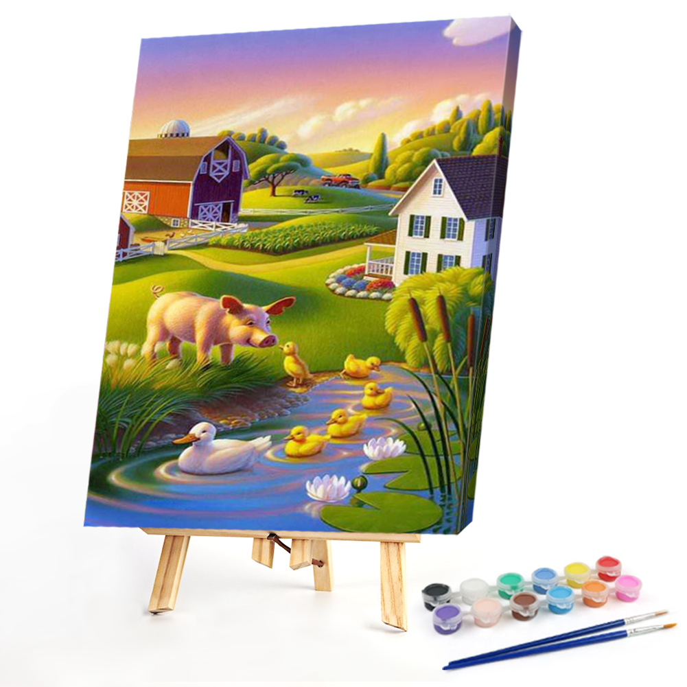 

40*50CM - Paint By Numbers - Happy Farm, 501 Original