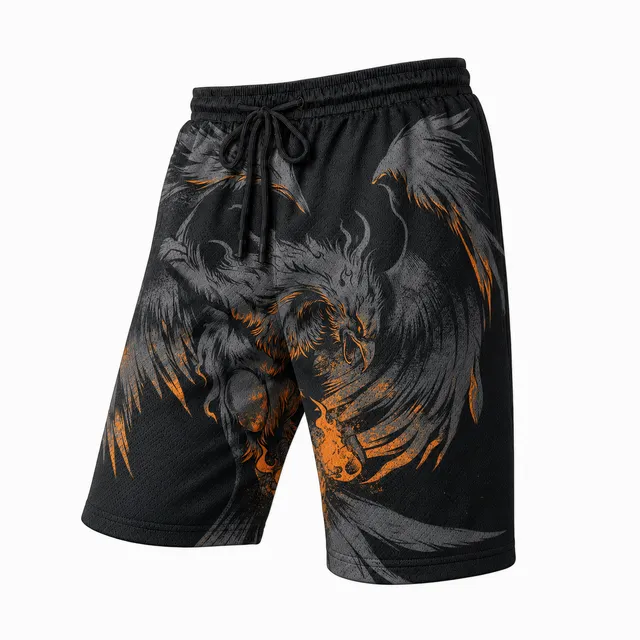Techwear Japanese White Tiger Athletic Shorts