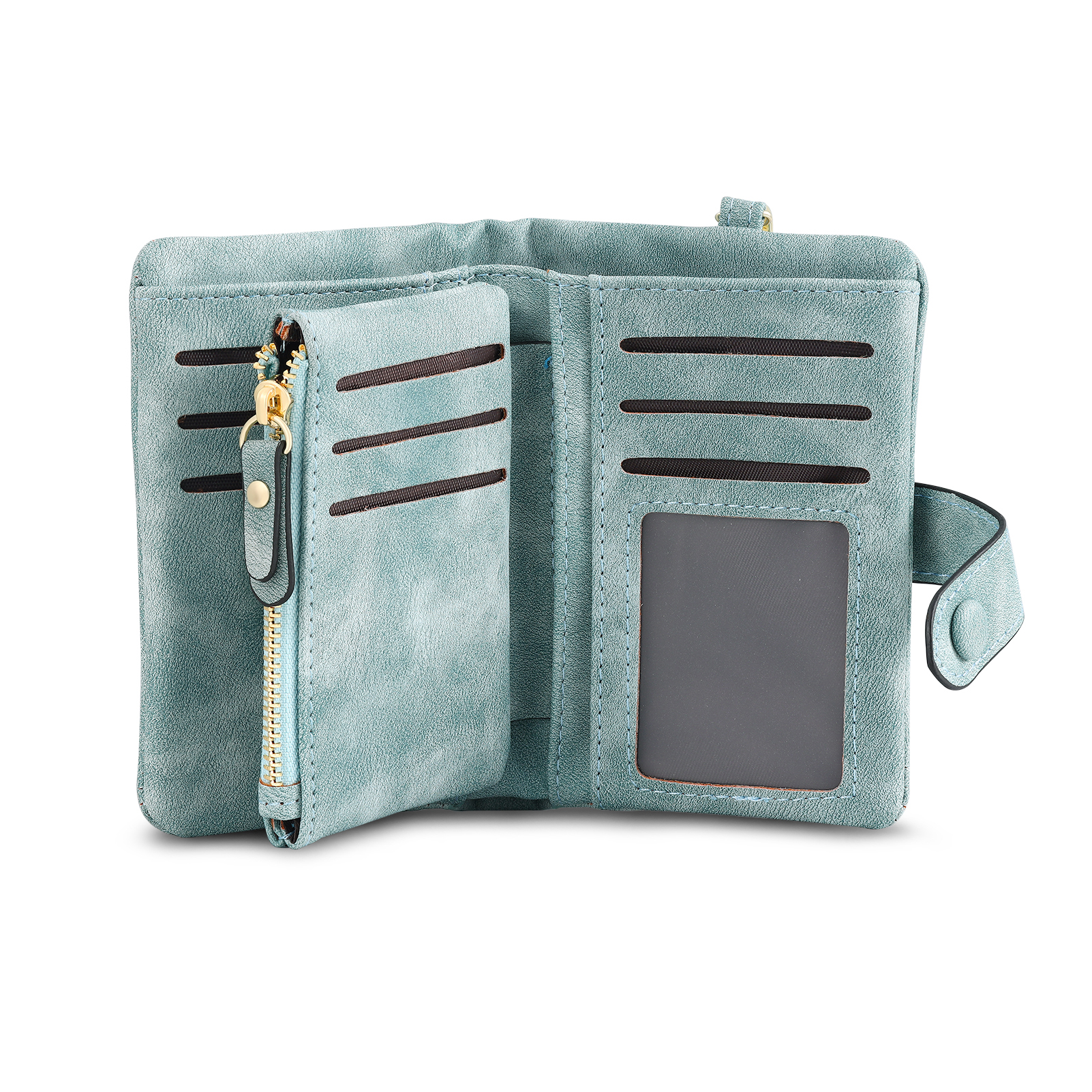 Portafoglio in PU pelle albero di vita con 8 letetre & 1 testo & 1 nome personalizzati per mamma/nonna