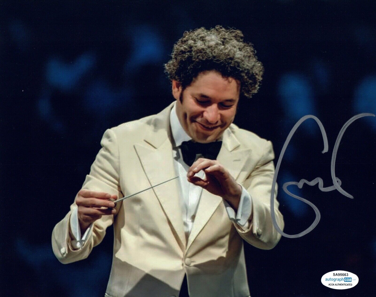 Gustavo Dudamel Signed 8x10 Photo Poster painting Star Wars The Force Awakens Composer ACOA COA