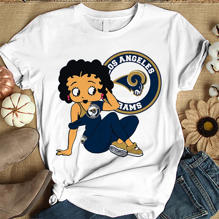 Los Angeles Rams Women's White Relaxed T-Shirt