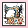 【Limited Stock Sale】Flower Sewing Machine - 11CT Stamped Cross Stitch 50*50cm/19.69*19.69in tapestrymarket