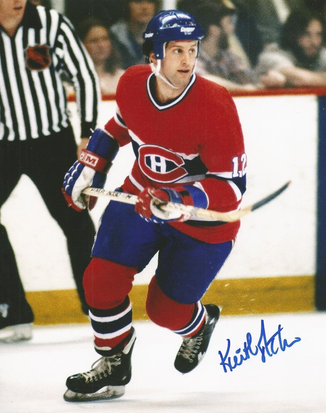 KEITH ACTON SIGNED MONTREAL CANADIENS 8x10 Photo Poster painting with COA