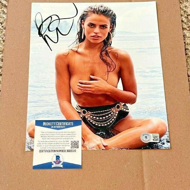 BROOKS NADER SIGNED SPORTS ILLUSTRATED SWIMSUIT MODEL 8X10 Photo Poster painting BECKETT #5