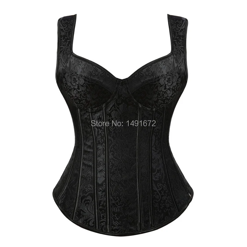 Billionm Corset Body Shaper Waist Trainer Bustiers Corsets Jacquard Lingerie Plus Size Shoulder Straps Corselet Gothic Clothing Corsage