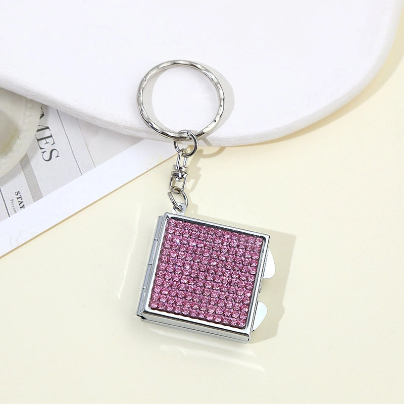 Glam Glittery Rhinestone Metal Unisex Keychain