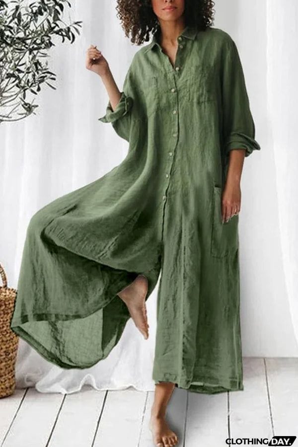 Minimalist Cotton & Linen Two Piece Set