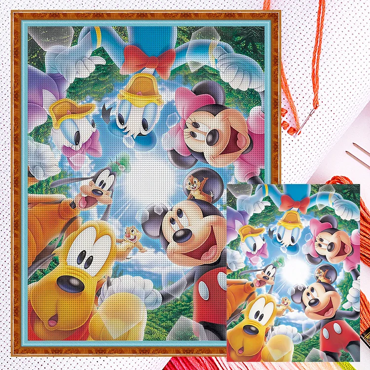 Disney Characters 11CT Counted Cross Stitch 40*53CM
