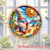 Summer Gnome DIY Diamond Painting Hanging Pendants Acrylic Crafts Kit for Home Wall Decor