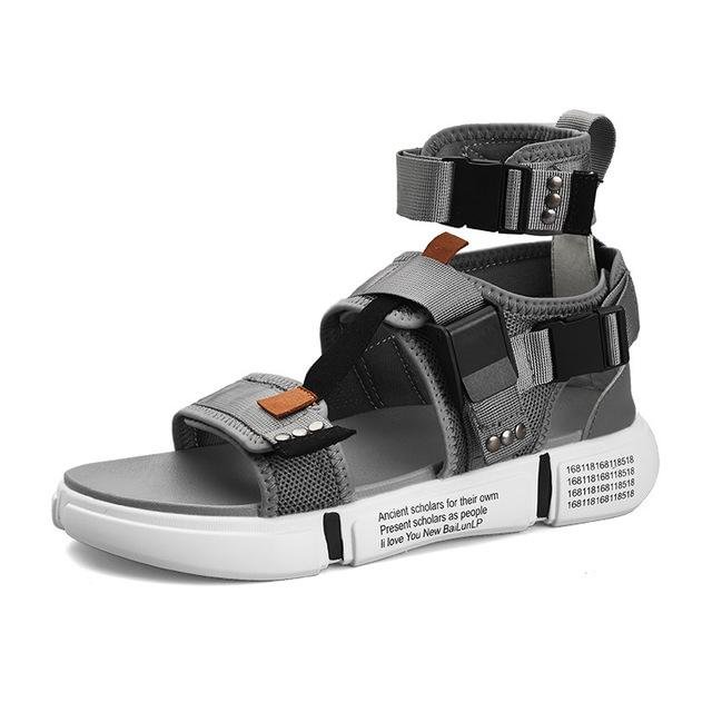 Mens Gladiator Sandals Open Toe Platform Beach Sandals Boots Rome Style Canvas Shoes
