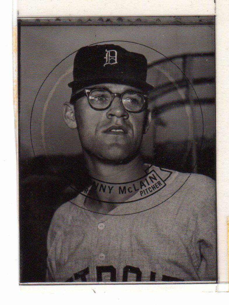 1970 Topps Candy Lids Denny Mclain Original Photo Poster painting Transparency and Mock Up