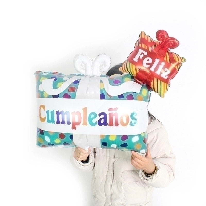 2 Pieces Birthday Cake Aluminum Film Party Balloon