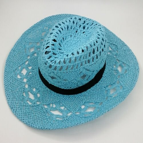 Cowboy Western Cowboy Hat Straw Hat Female Hollow Out Foldable Papyrus Hat