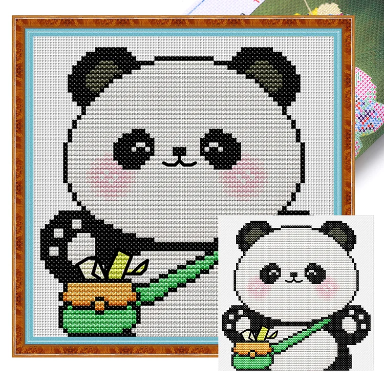 Cute Bear (25*25cm) 11CT Stamped Cross Stitch gbfke