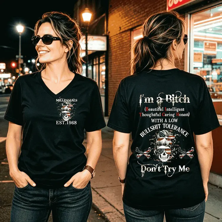 Custom "I'm a Bitch Don't Try Me" Women&rsquo;s Graphic Hoodie
