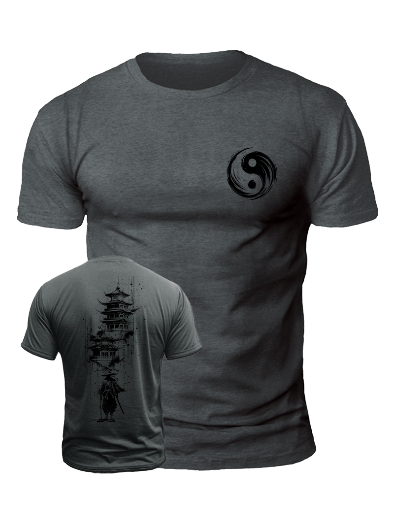 Samurai's Taoism Print T-shirt