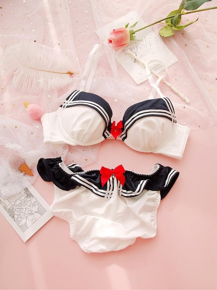 White/Pink/Blue Kawaii Sailor Moon Underwear Set SP1812009