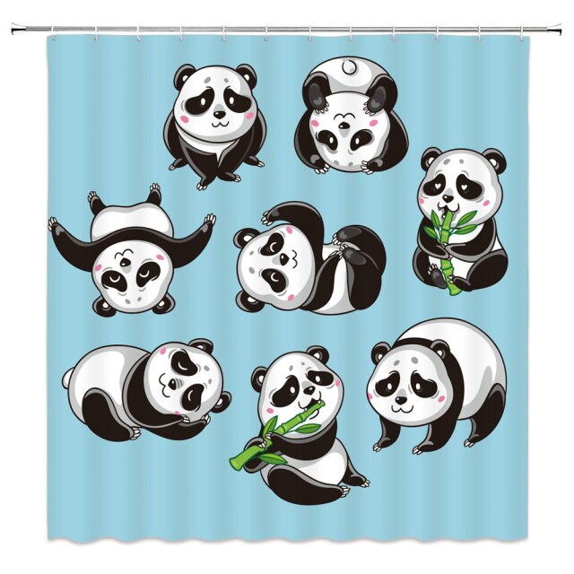 

Shower Curtain – Panda Penguin Elephant-180*180cm, 501 Original