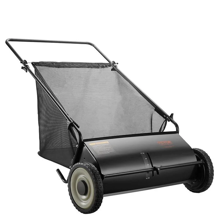 🛒Lawn Sweeper Push Leaf Grass Collector 26"" 7 Cu. Ft. Capacity Adjustable