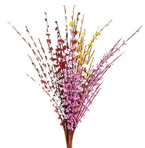 10 Pieces 29.5" Long of Jasmine Artificial Flower Artificial Flowers Fake Flower for Wedding Home Office Party Hotel Restaurant Patio or Yard Decoration(Pink)
