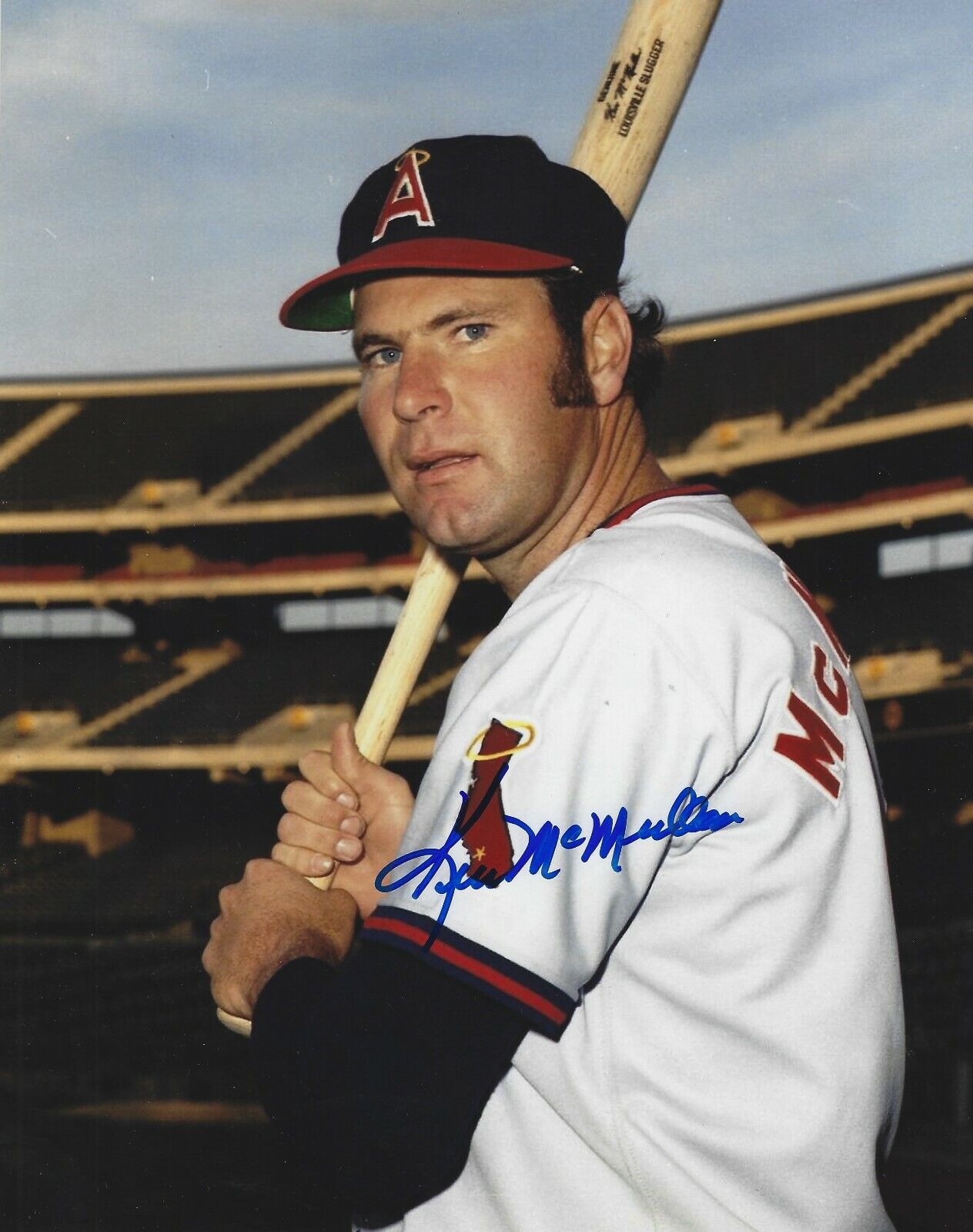 Autographed KEN MCMULLEN CALIFORNIA ANGELS 8x10 Photo Poster painting - COA