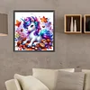 5D diy volle runde bohrer diamant malerei einhorn wanddekoration kunst handwerk 40x40cm
