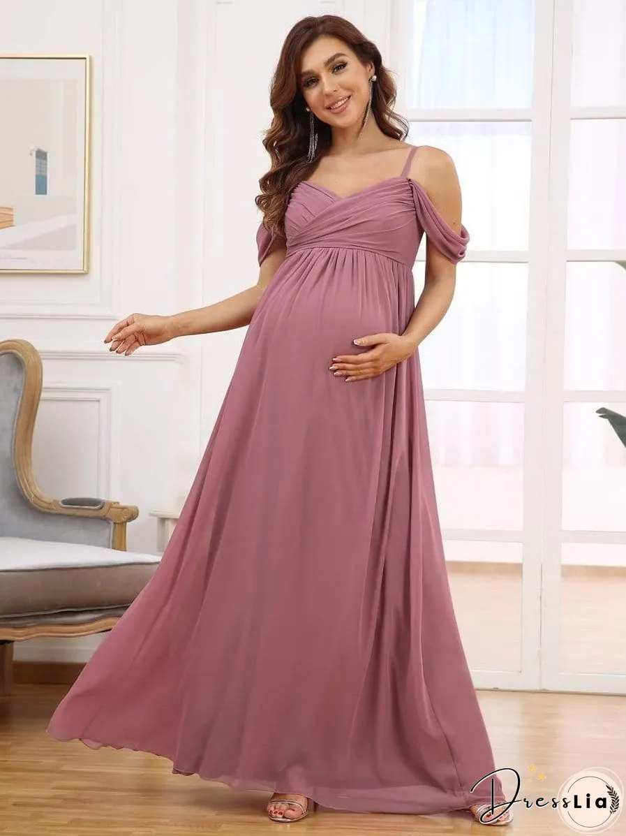 Draped Maternity Dress