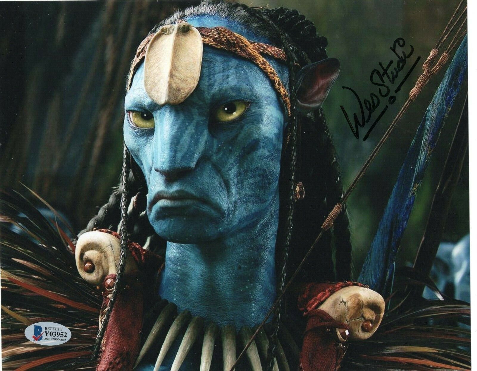 Wes Studi Signed Avatar Movie Eytukan 8x10 Photo Poster painting w/Beckett COA Y03952