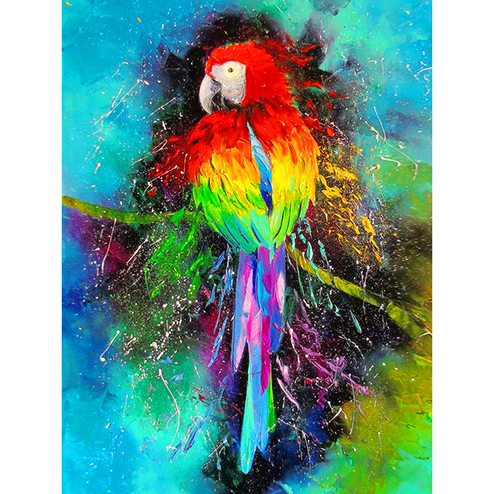 

30*40CM - Round Drill Diamond Painting - Parrot, 501 Original