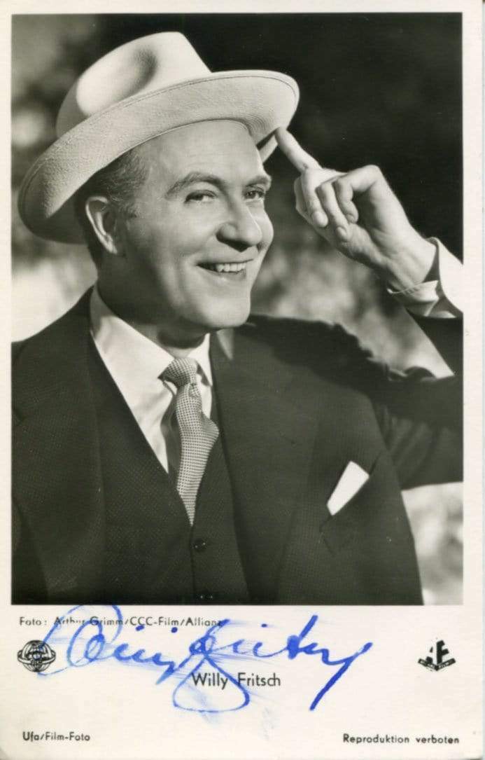 Willy Fritsch autograph German actor signed vintage Photo Poster painting