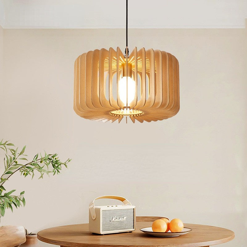 Modern Basswood Pendant Light