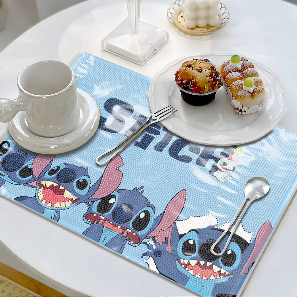 DIY Stitch Diamond Painting Placemat Diamond Crafts Projects for Kids Adults