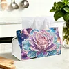 (25cm)Galaxy Pearl Rose DIY Diamond Painting PU Tissue Holder Box